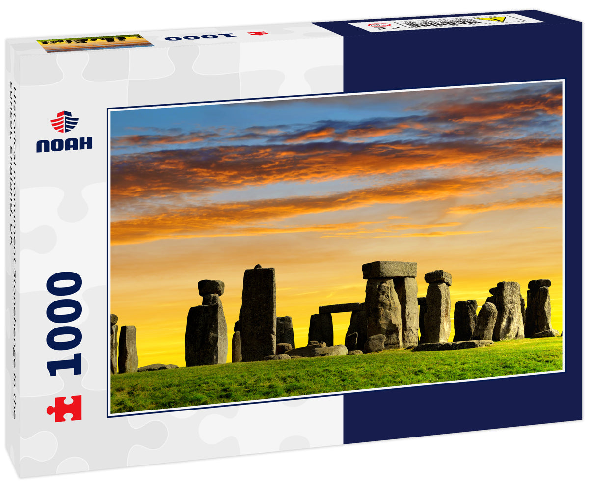 Historical monument Stonehenge in the sunset, England, UK