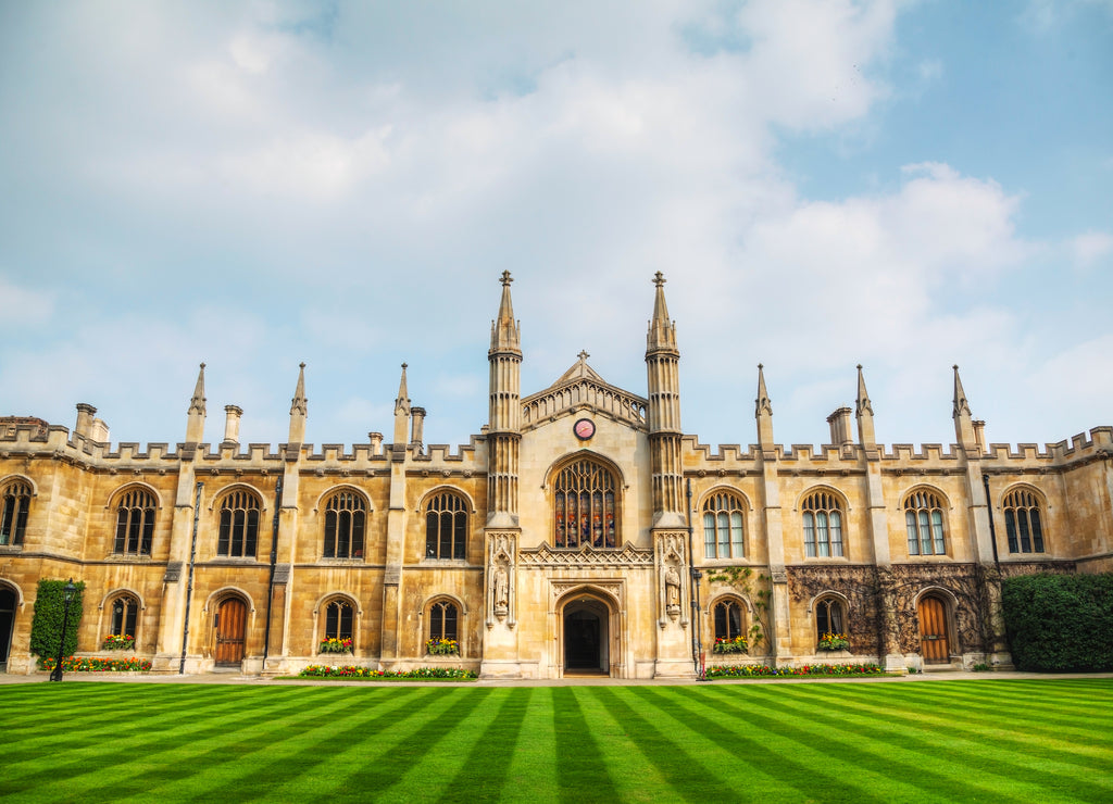Courtyard of the Corpus Christi College in Cambridge, UK