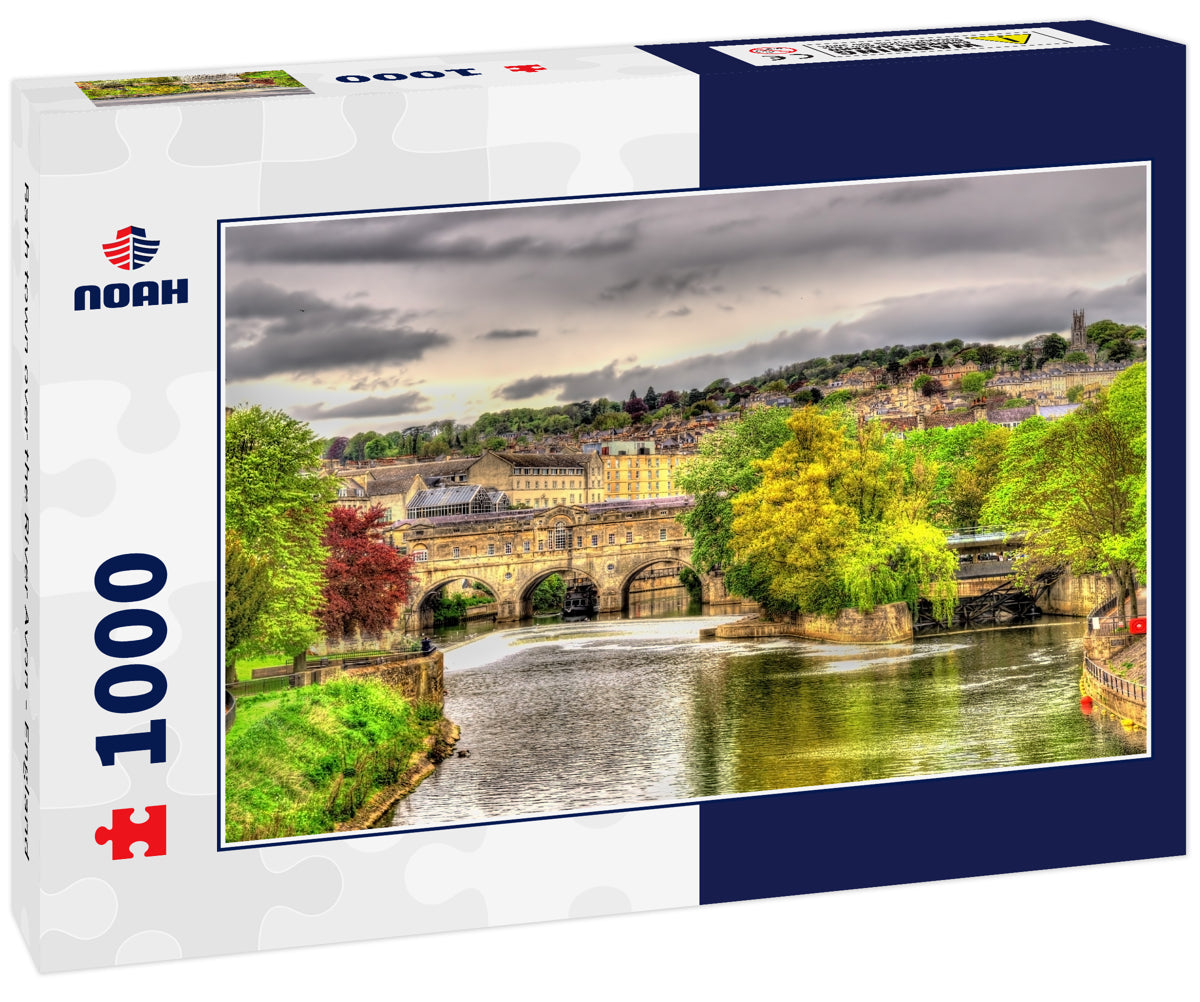 Bath town over the River Avon - England