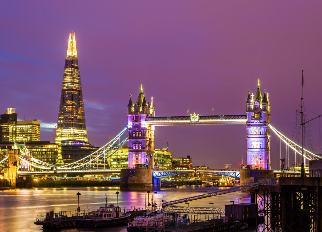 View of Tower Bridge in the evening - London