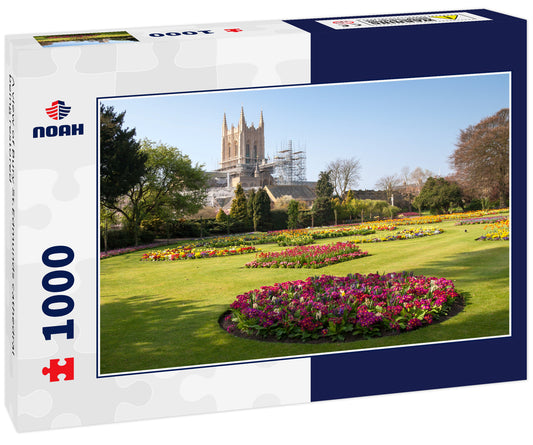 A view of Bury St.Edmunds cathedral being restored