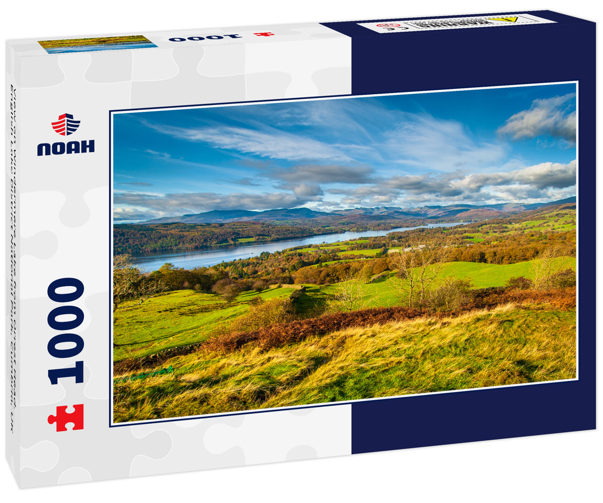 View on Windermere Lake from Orrest Head. English Lake District National Park, Cumbria, UK