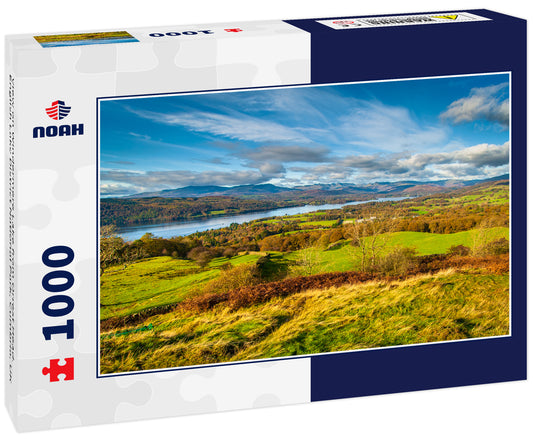 View on Windermere Lake from Orrest Head. English Lake District National Park, Cumbria, UK