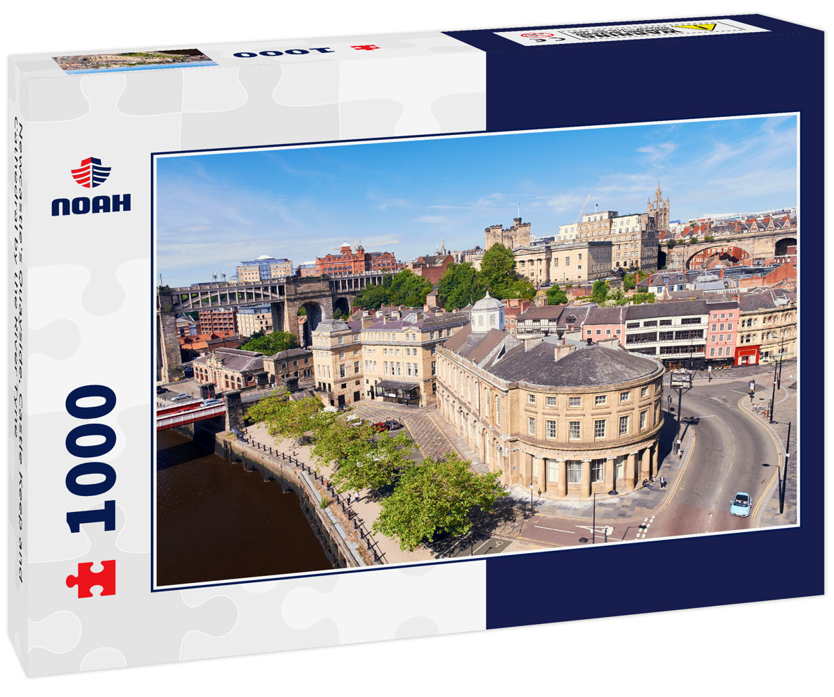 Newcastle's Quayside, Castle Keep and Cathedral by the River Tyne