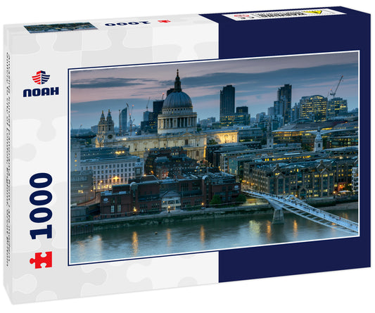 Amazing Sunset panorama from Tate modern Gallery to city of London, England, Great Britain