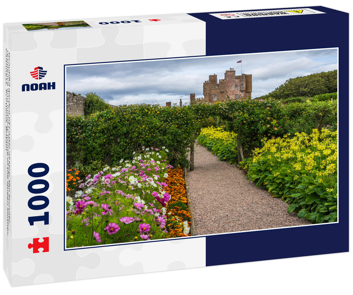 Beautiful garden of Castle of Mey, the favorite residence and holiday home of the Queen Mother, Caithness, Scotland, Britain