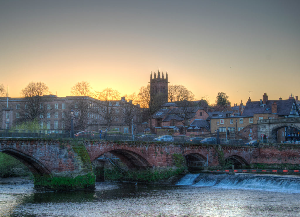 Old Dee bridge in Chester, England