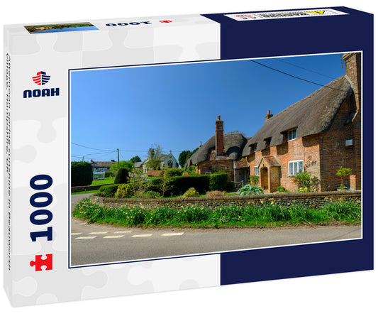 Afternoon spring sunshine in Beauworth Village, Hampshire, UK