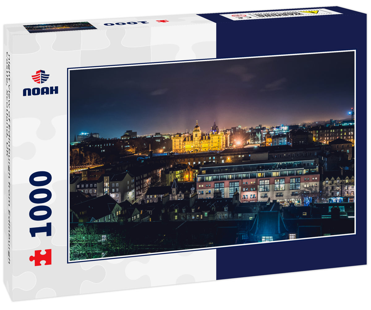 night view of Edinburgh from Edinburgh Castle, Scotland, UK