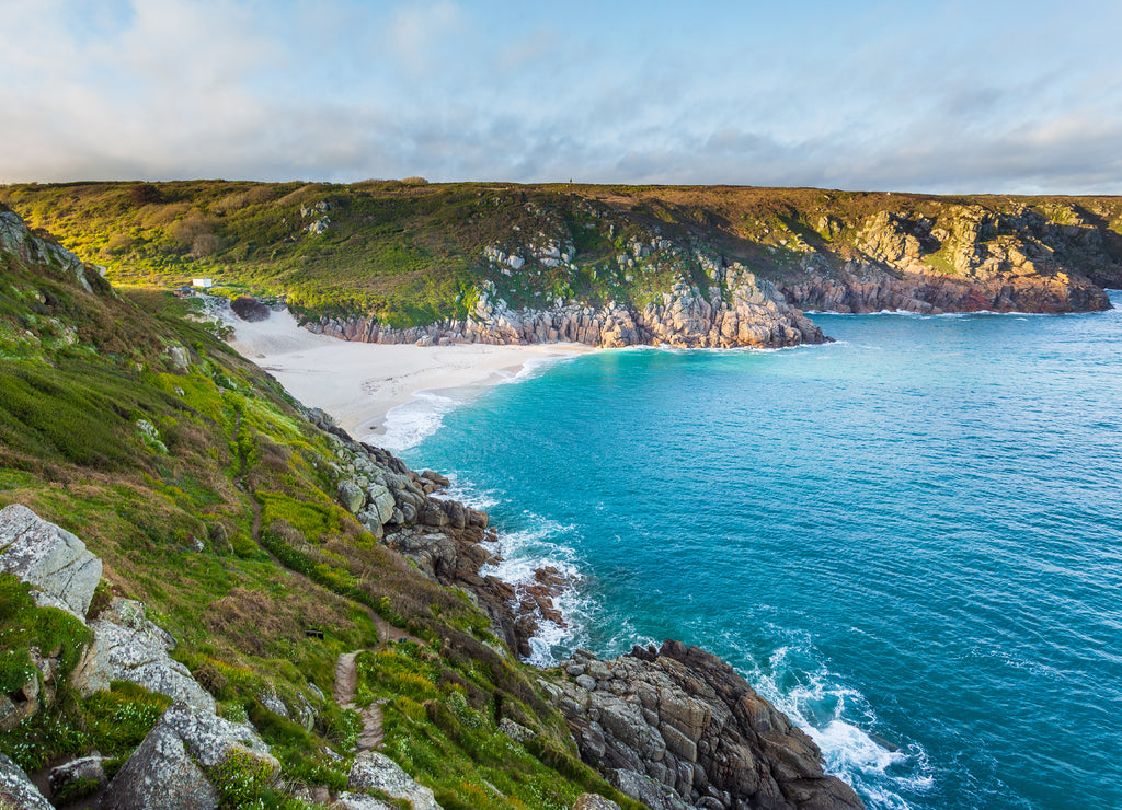Landscape in Cornwall, coast, neighborhood Minack Theater, England