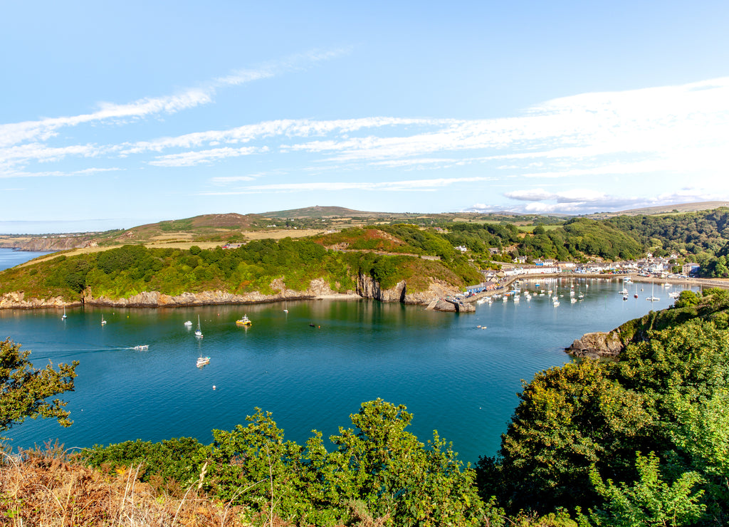 Fishguard Harbour and Village Landscape Pembrokeshire Wales