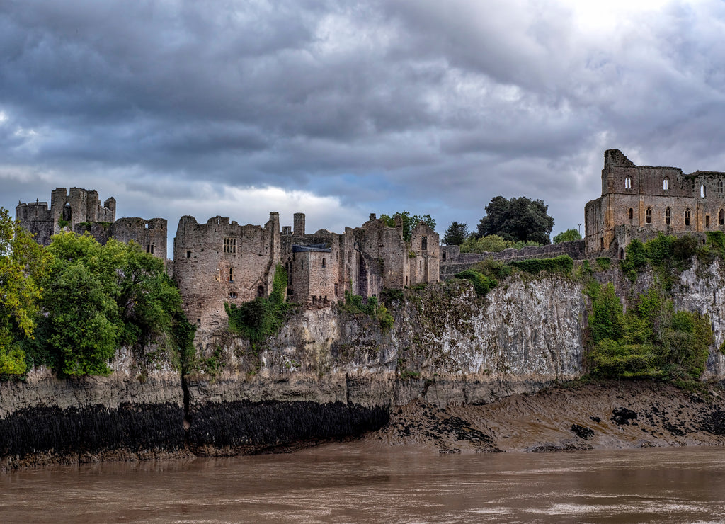 Ruins of the Chepstow Castle in Southern Wales