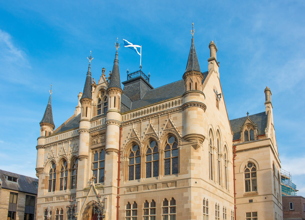 Town Hall (Town House) Inverness (Inbhir Nis) at Loch Ness Highlands Scotland