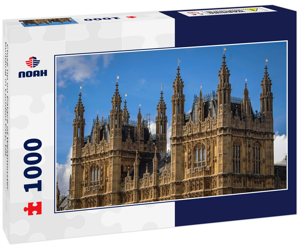 Close up on Palace of Westminster building in London City, UK
