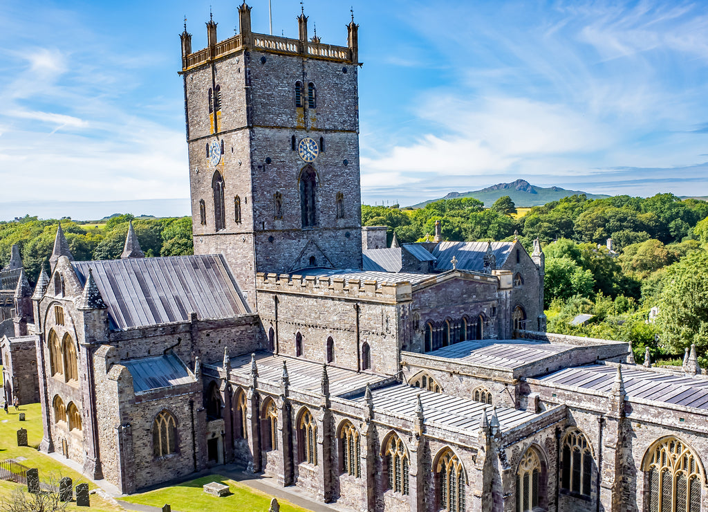St Davids Cathedral, a religious site that has been for daily prayer since the 6th Century in the city of St Davids, Pembrokeshire, Wales