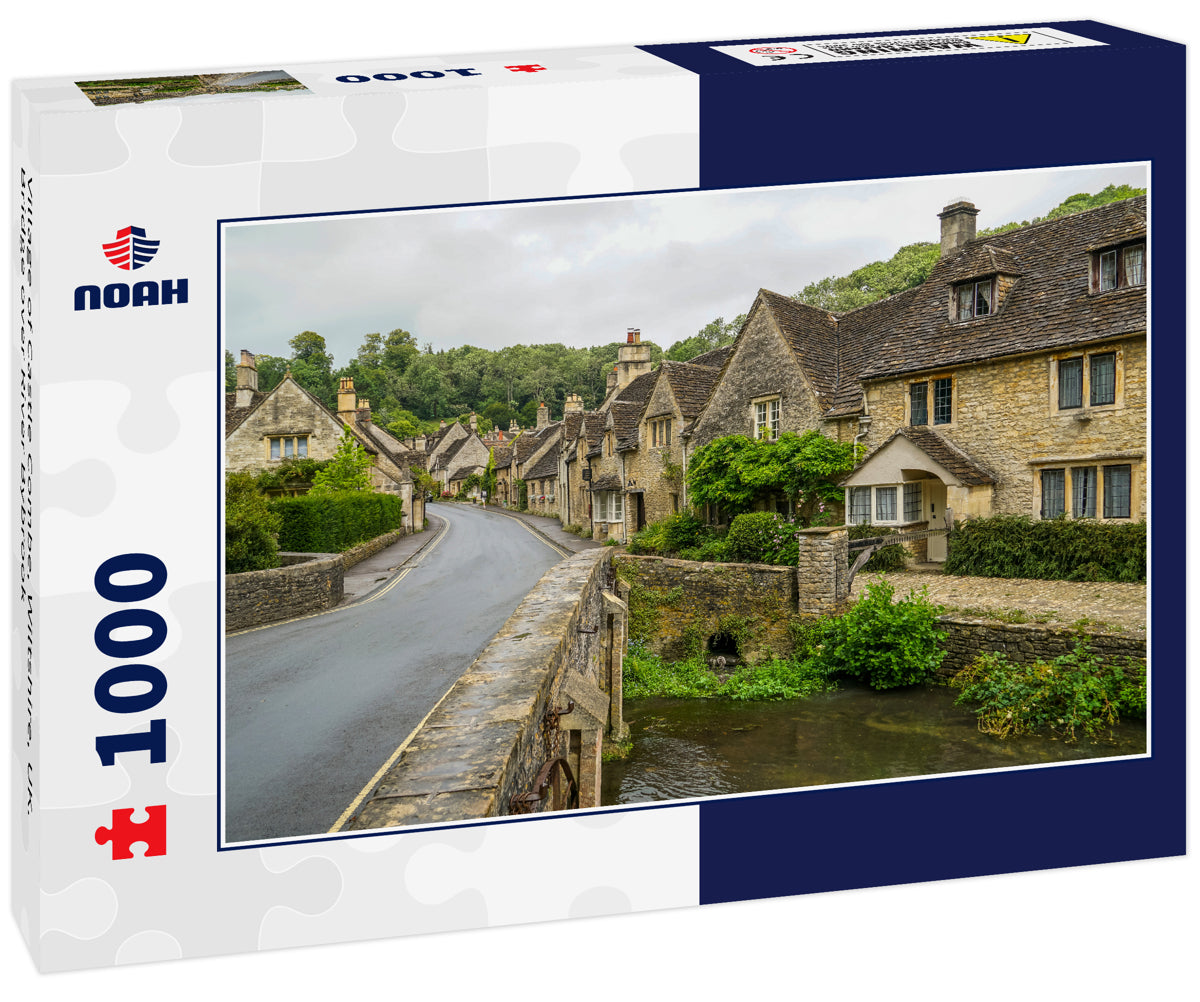 Village of Castle Combe, Wiltshire, UK. Bridge over River Bybrook
