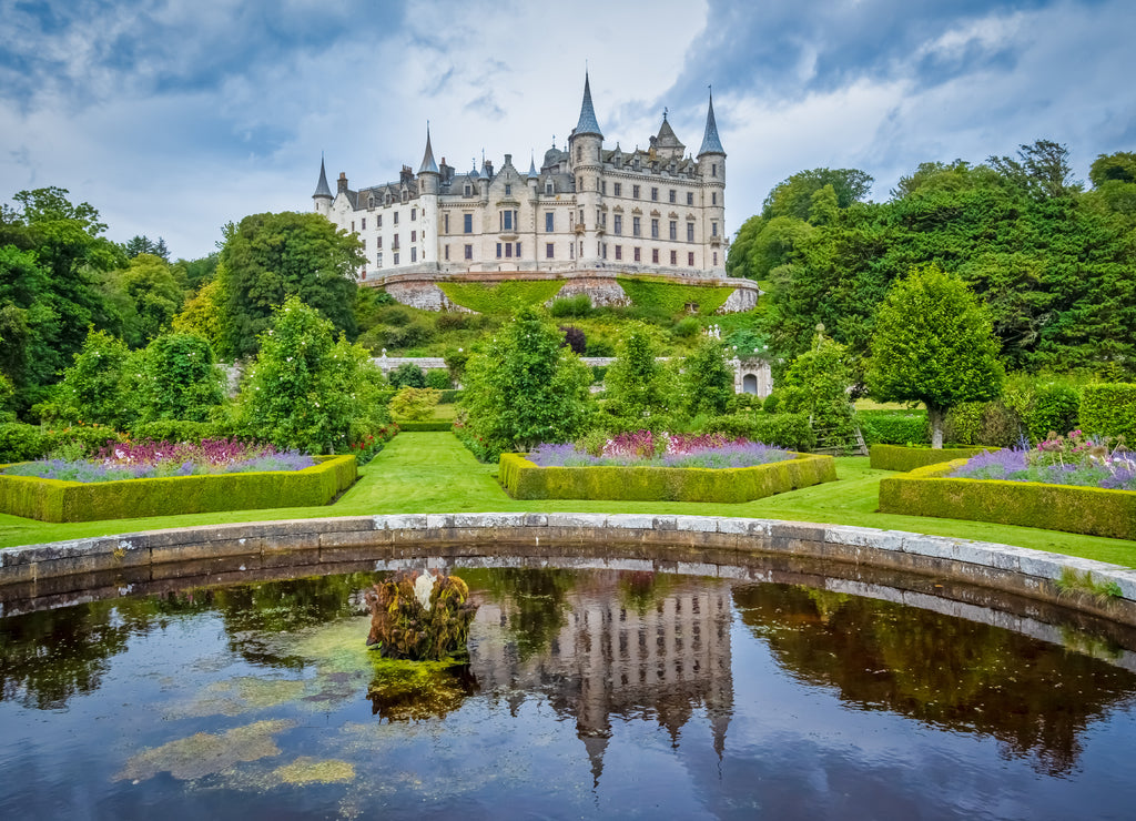 Historical Dunrobin Castle in Sutherland, Highlands of Scotland