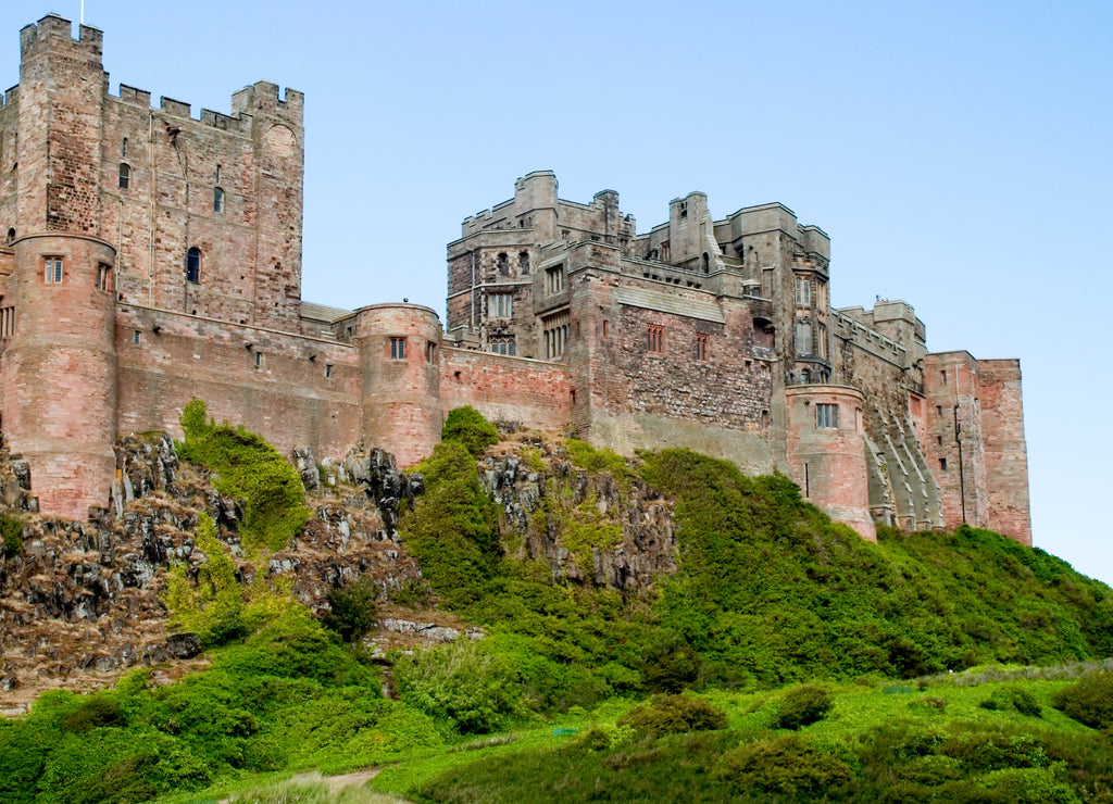 Bamburgh Castle an historical castle location in the north of england dating back to abglo-saxon era