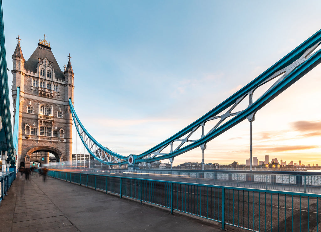 Beautiful Tower bridge in London at sunrise