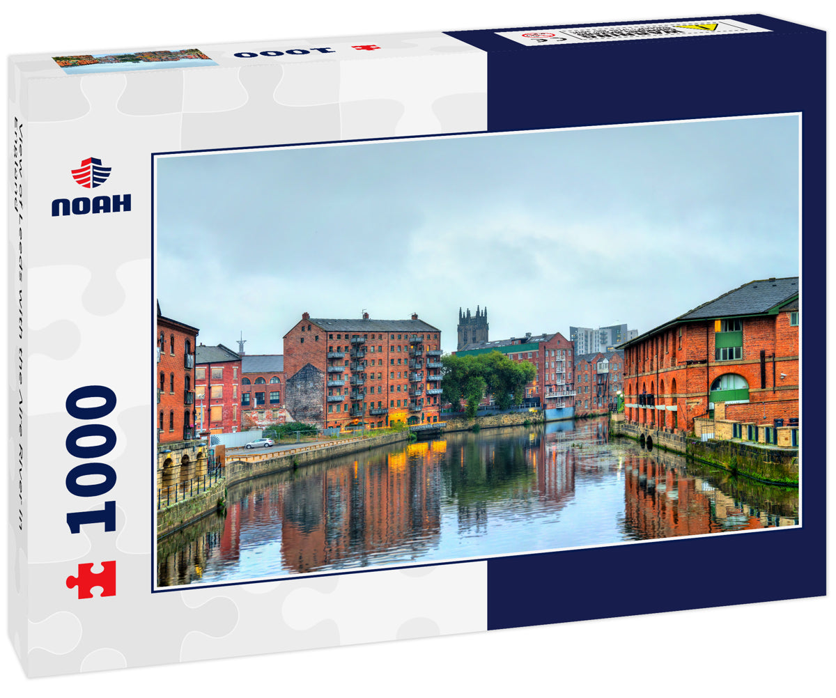 View of Leeds with the Aire River in England