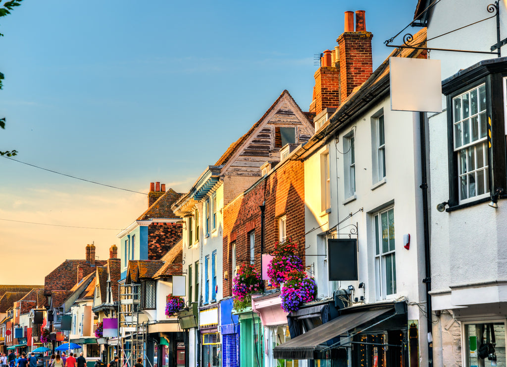 Traditional English houses in Canterbury, UK