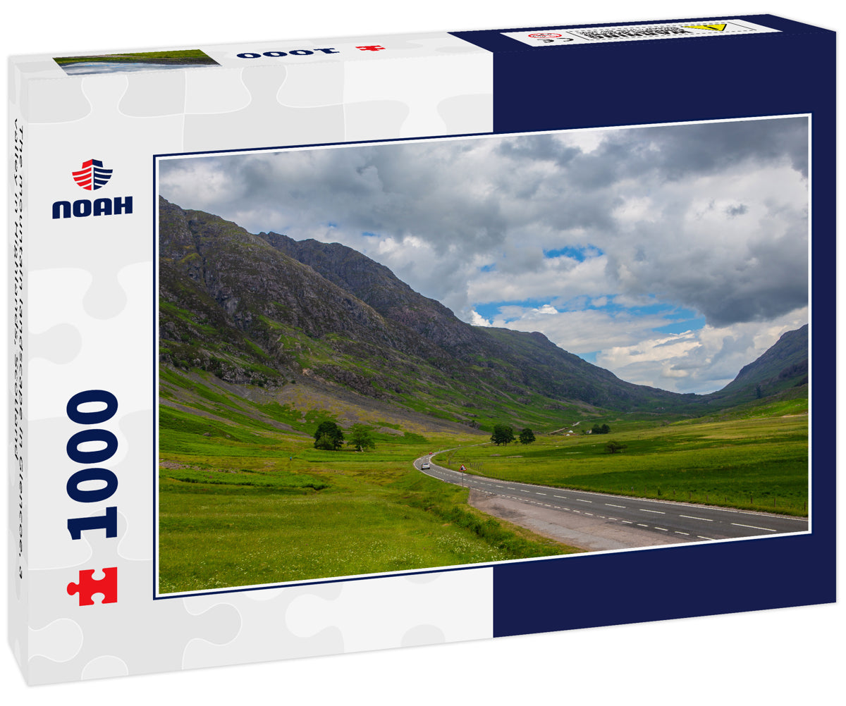 The mountain landscape in Glencoe, a valley in Highlands, Scotland