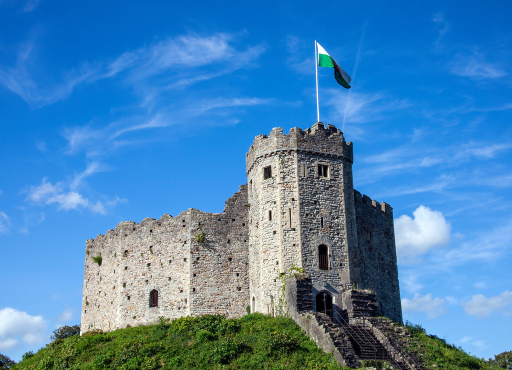Cardiff Castle Wales UK in Castle Street is a 12th century Norman fort