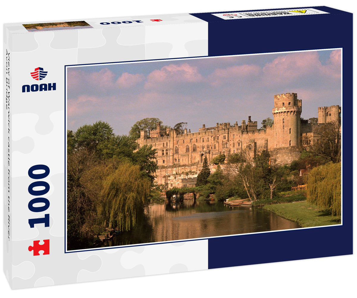 View of Warwick castle from the River Avon Bridge