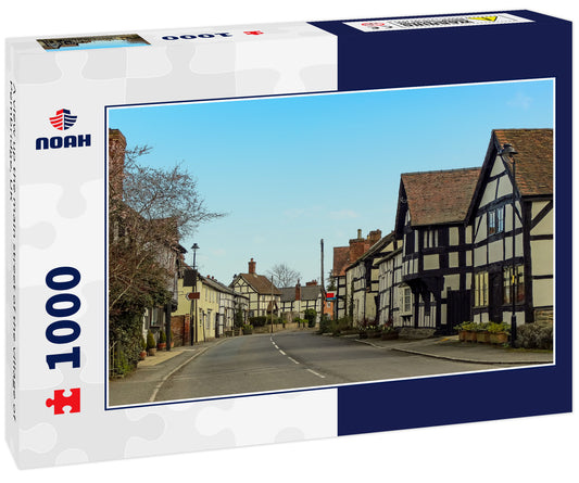 A view up the main street of the village of Pembridge, UK
