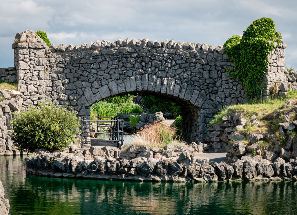 The Pulham Rock bridge in the Promenade Gardens at Lytham St Annes