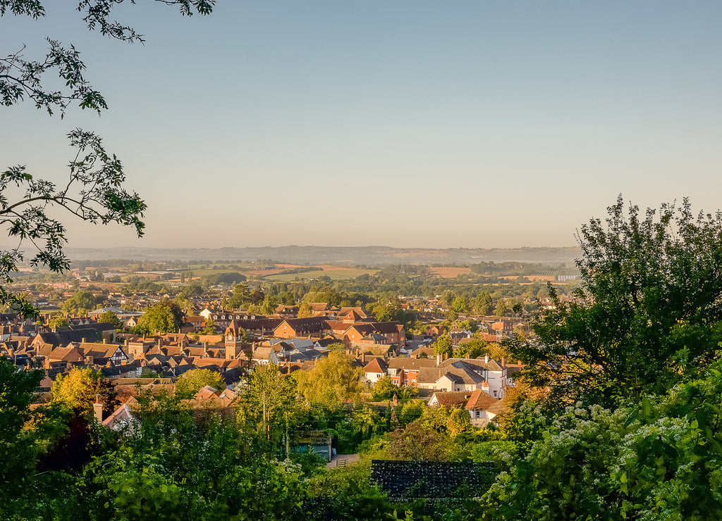 A view of Ledbury, a historical town in the county of Herefordshire, United Kingdom