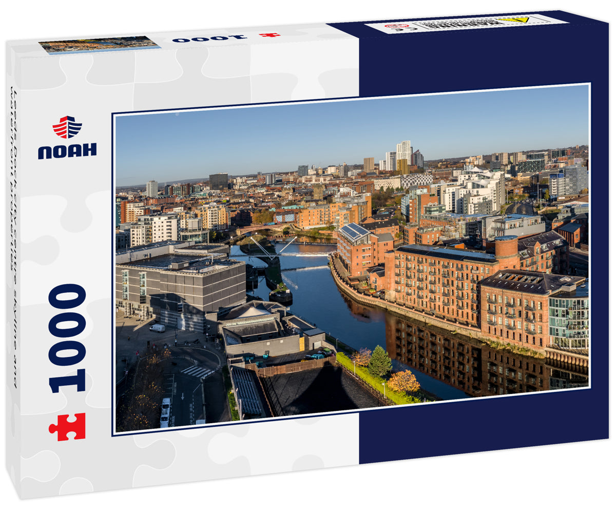 Leeds Dock city centre skyline and waterfront properties