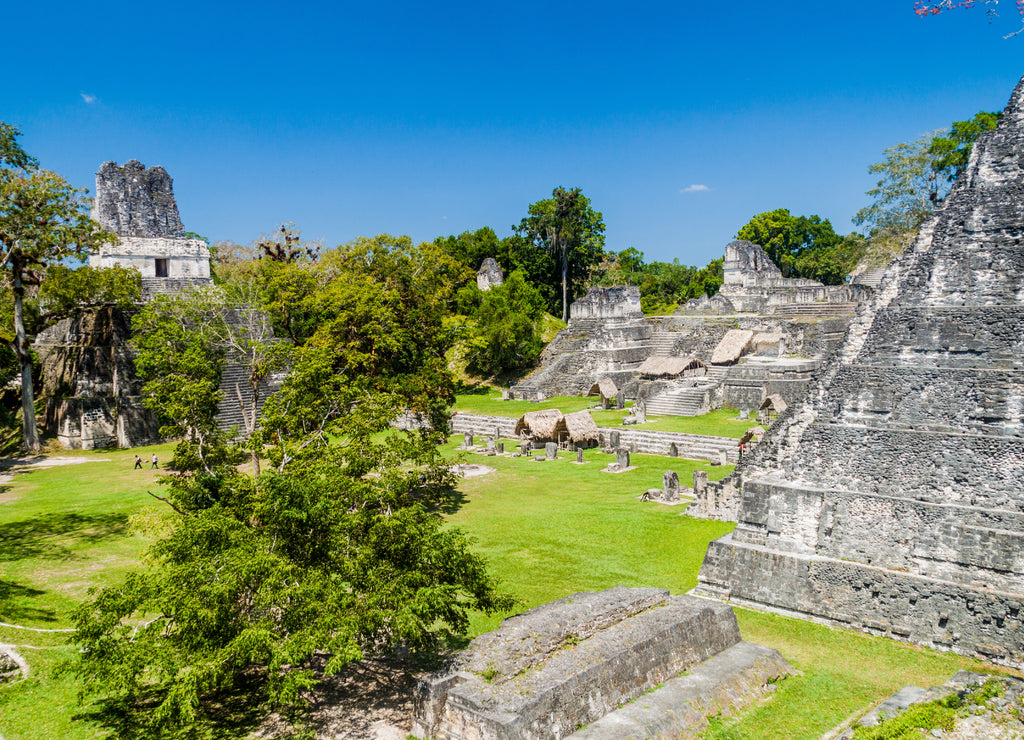 Gran Plaza at the archaeological site Tikal, Guatemala