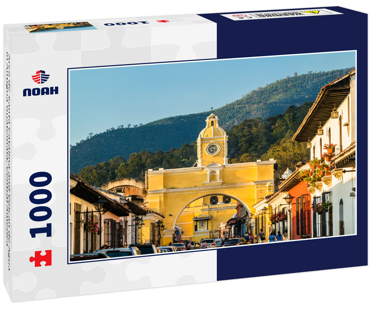 Arco de Santa Catalina and Volcan de Agua in Antigua Guatemala, Central America
