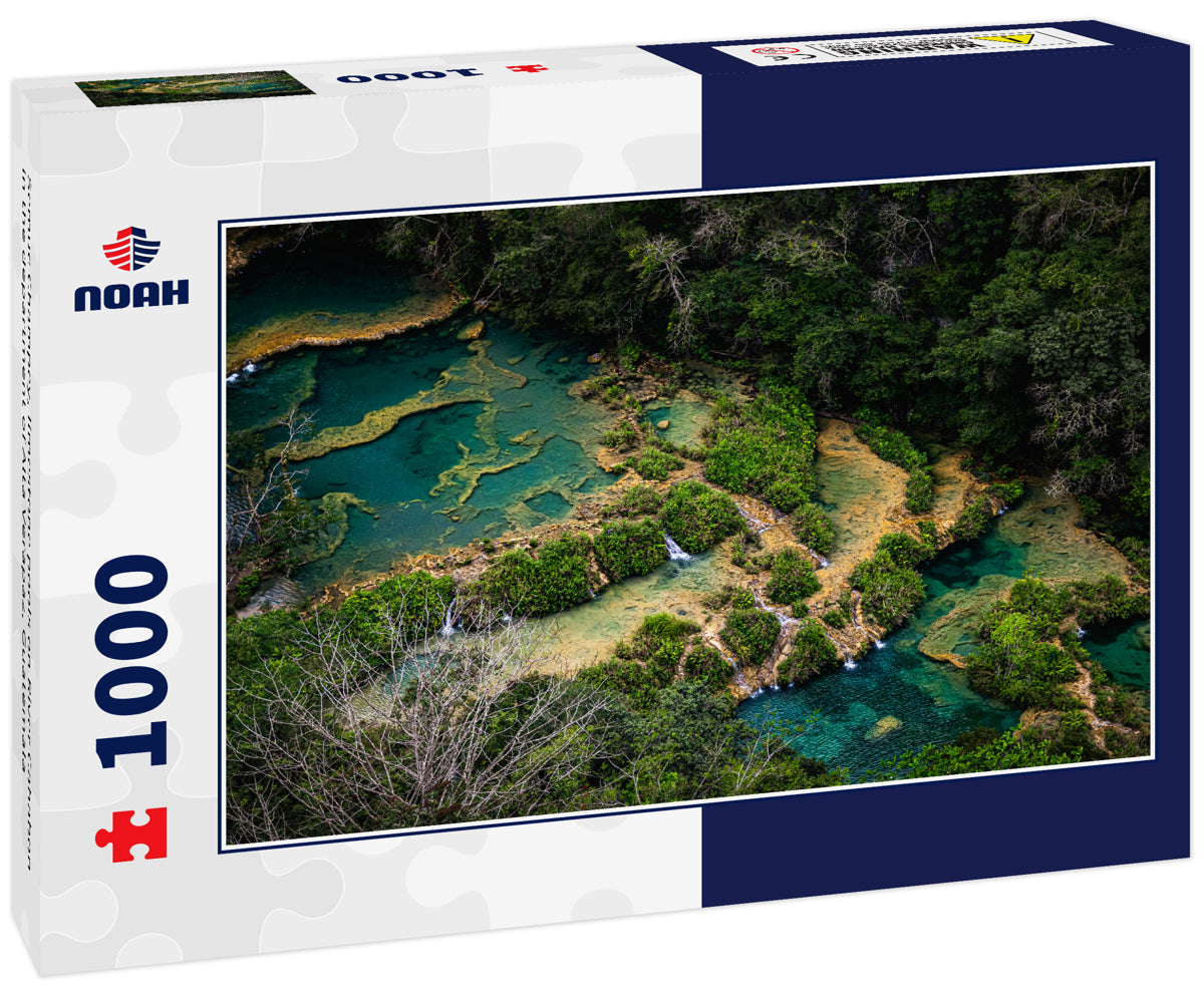 Semuc Champey, limestone pools on River Cahabon in the department of Alta Verapaz, Guatemala