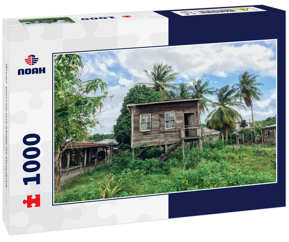 River house on stills in Guyana