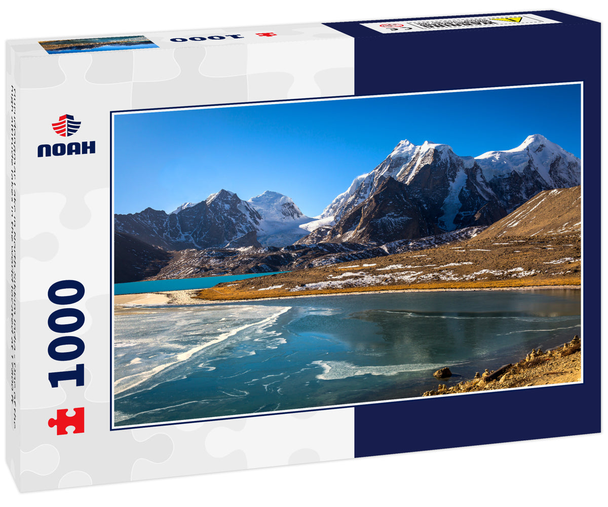 Gurudongmar Lake in North Sikkim India - One of the high altitude lakes in the world located at 17800 ft