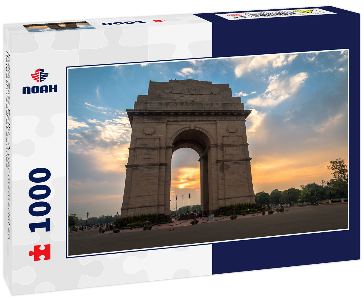 India Gate Delhi - A war memorial on Rajpath road at sunrise