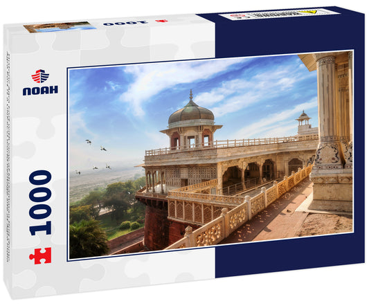 Historic Agra Fort with view of Musamman Burj dome. Agra Fort is a UNESCO world heritage site at Agra India