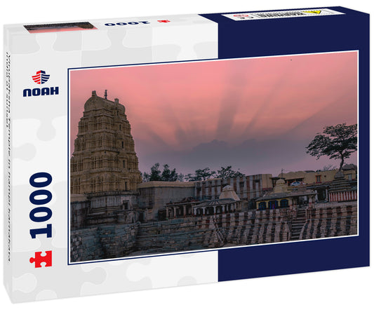 Virupaksha Temple in hampi karnakata india at sunset