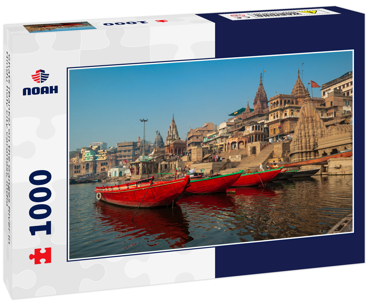 Ghats (Banks) on the Ganges River in Hindu holy city varanasi, india