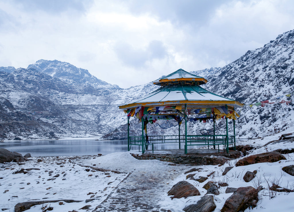 Tsomgo (Changu) Lake. It is a sacred natural glacial lake on top of mountain in Gangtok, East Sikkim, India