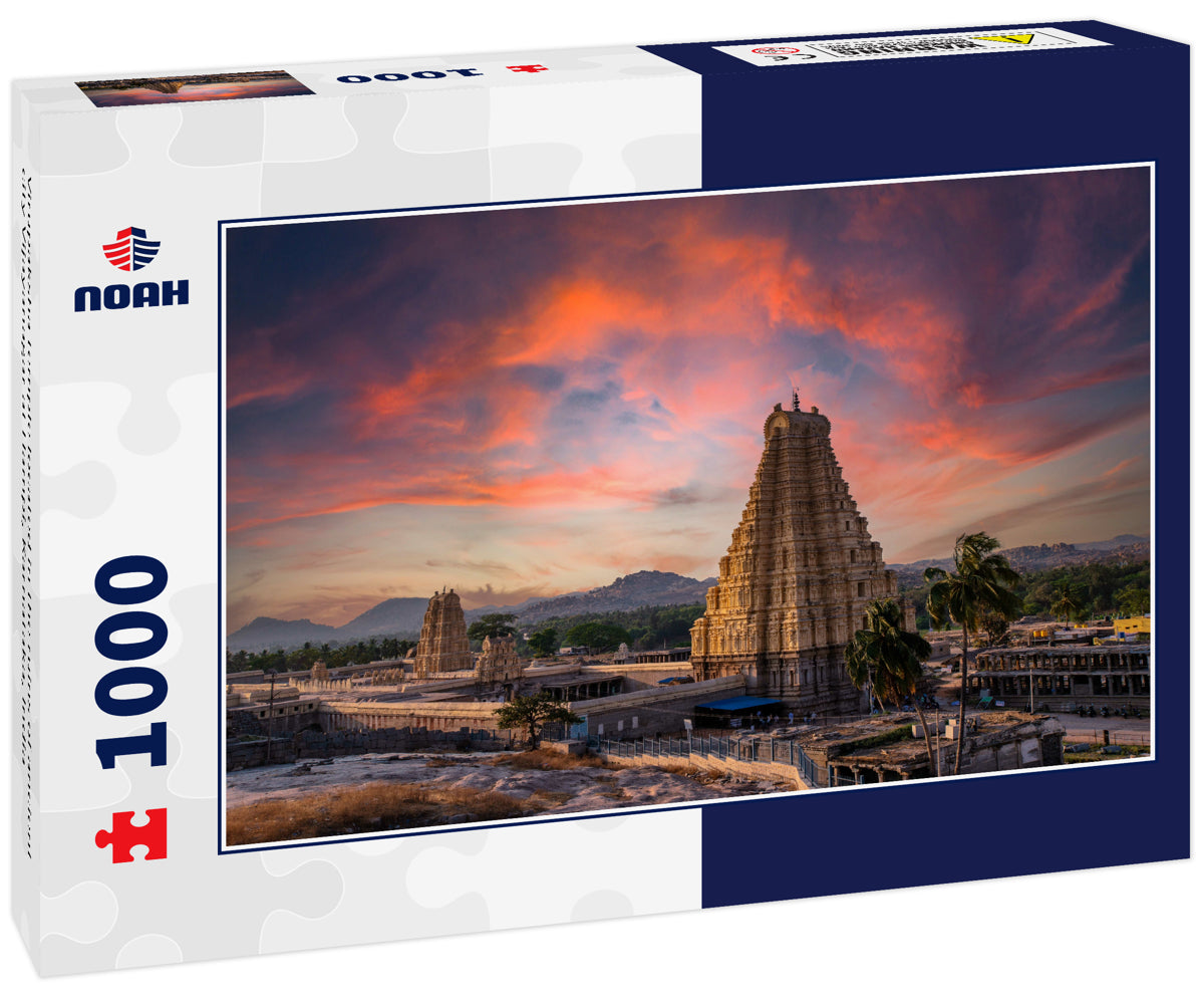 Virupaksha temple located in the ruins of ancient city Vijayanagar at Hampi, Karnataka, India