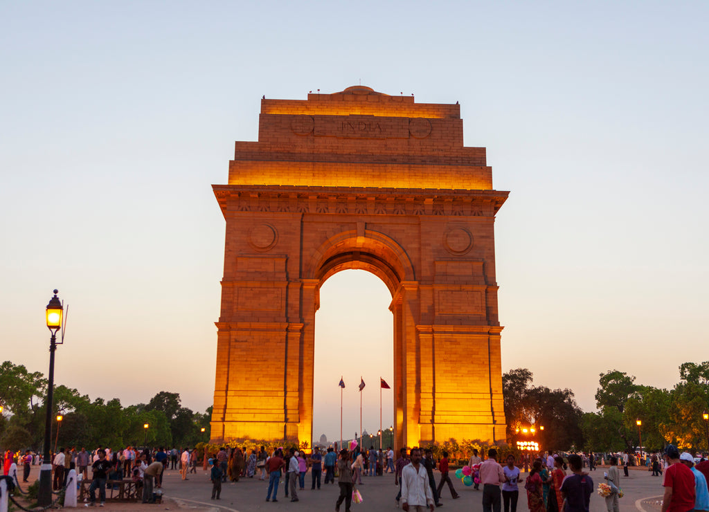 Sunset at India Gate, New Delhi, India