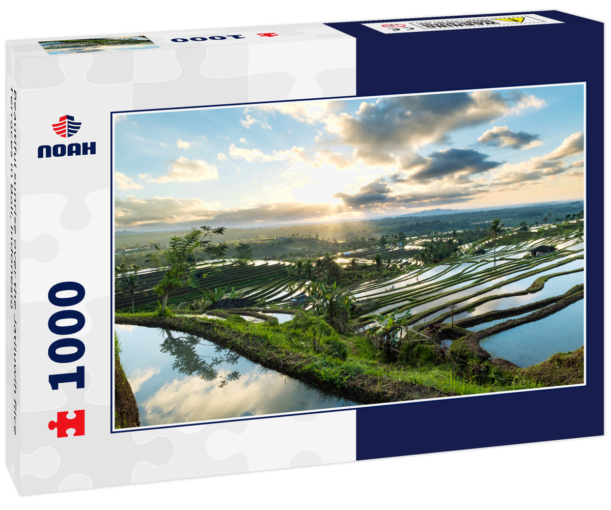 Beautiful sunrise over the Jatiluwih Rice Terraces in Bali, Indonesia