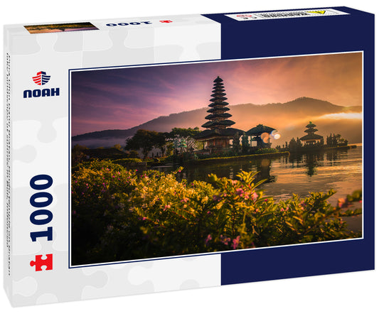 Pura Ulun Danu Bratan, Hindu temple on Bratan lake landscape at sunrise in Bali, Indonesia