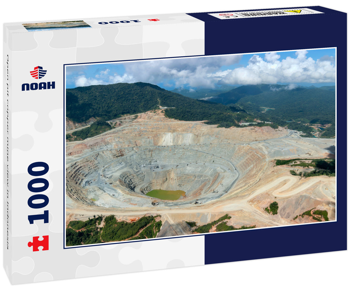 Open pit copper mine view in Indonesia