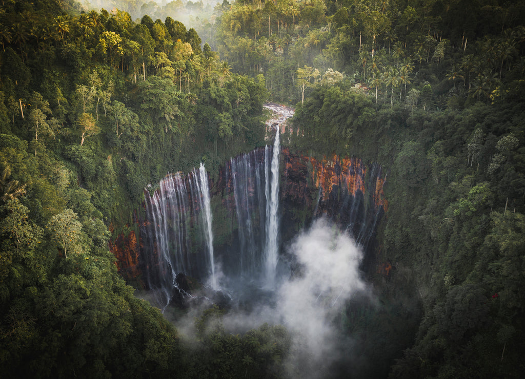 Beautiful Tumpak Sewu Waterfalls, Indonesia