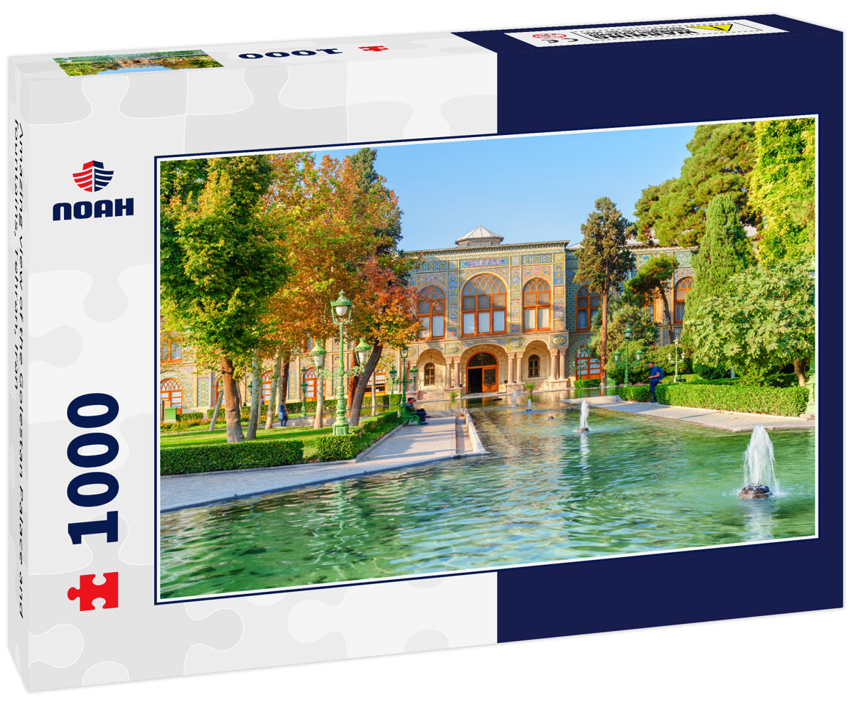 Amazing view of the Golestan Palace and fountains, Tehran, Iran