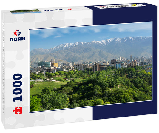 A view of Northern area of Tehran, capital city of Iran, with the Alborz mountain chain in background